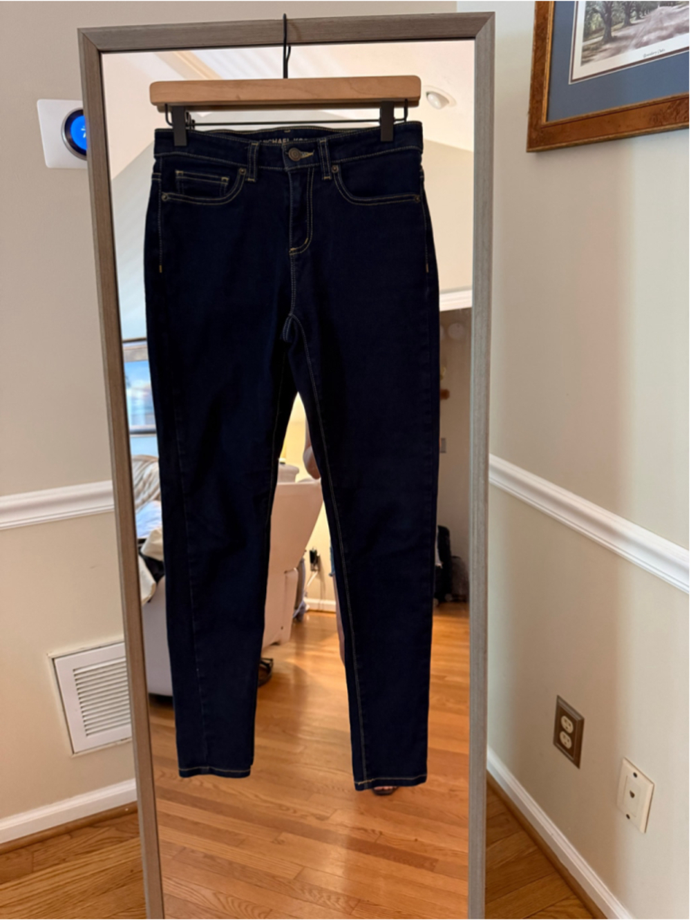 Women's Michael Kors Izzy Skinny Jeans Size 4 Dark Blue